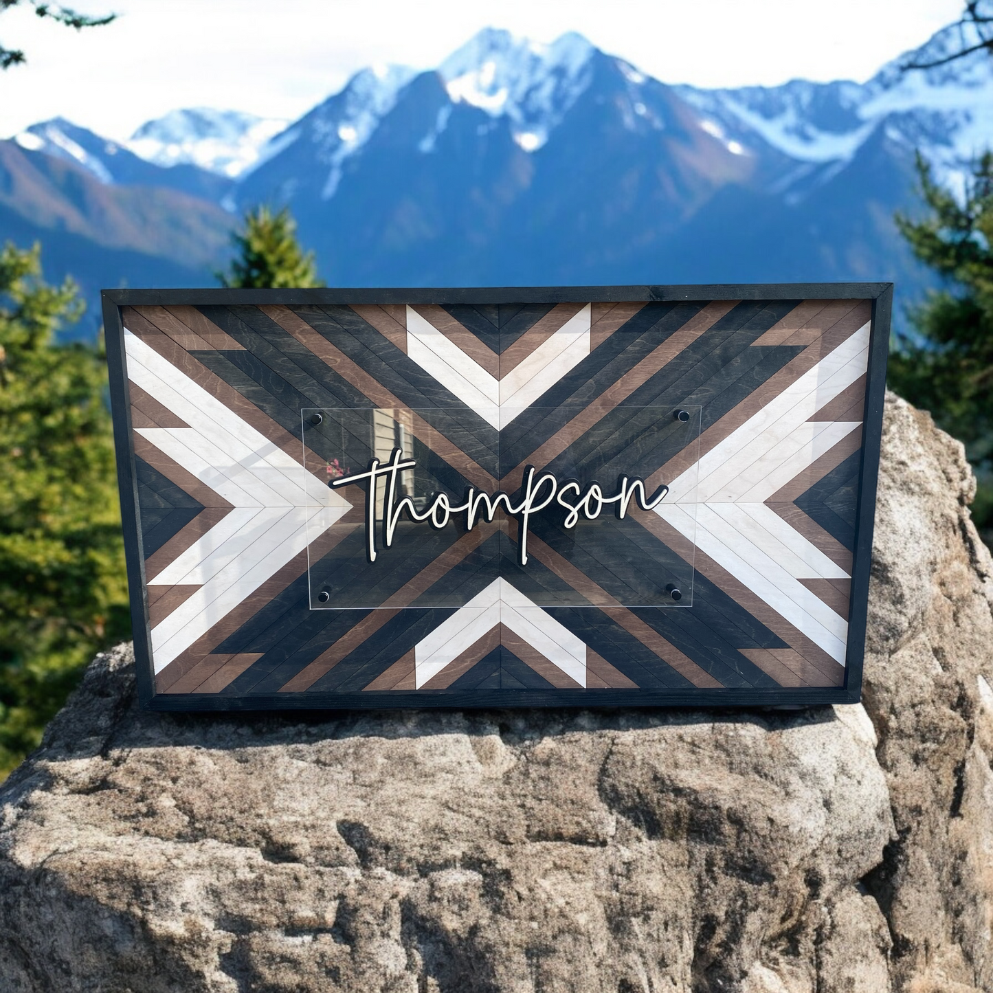 Quilt Block Personalized Name Sign
