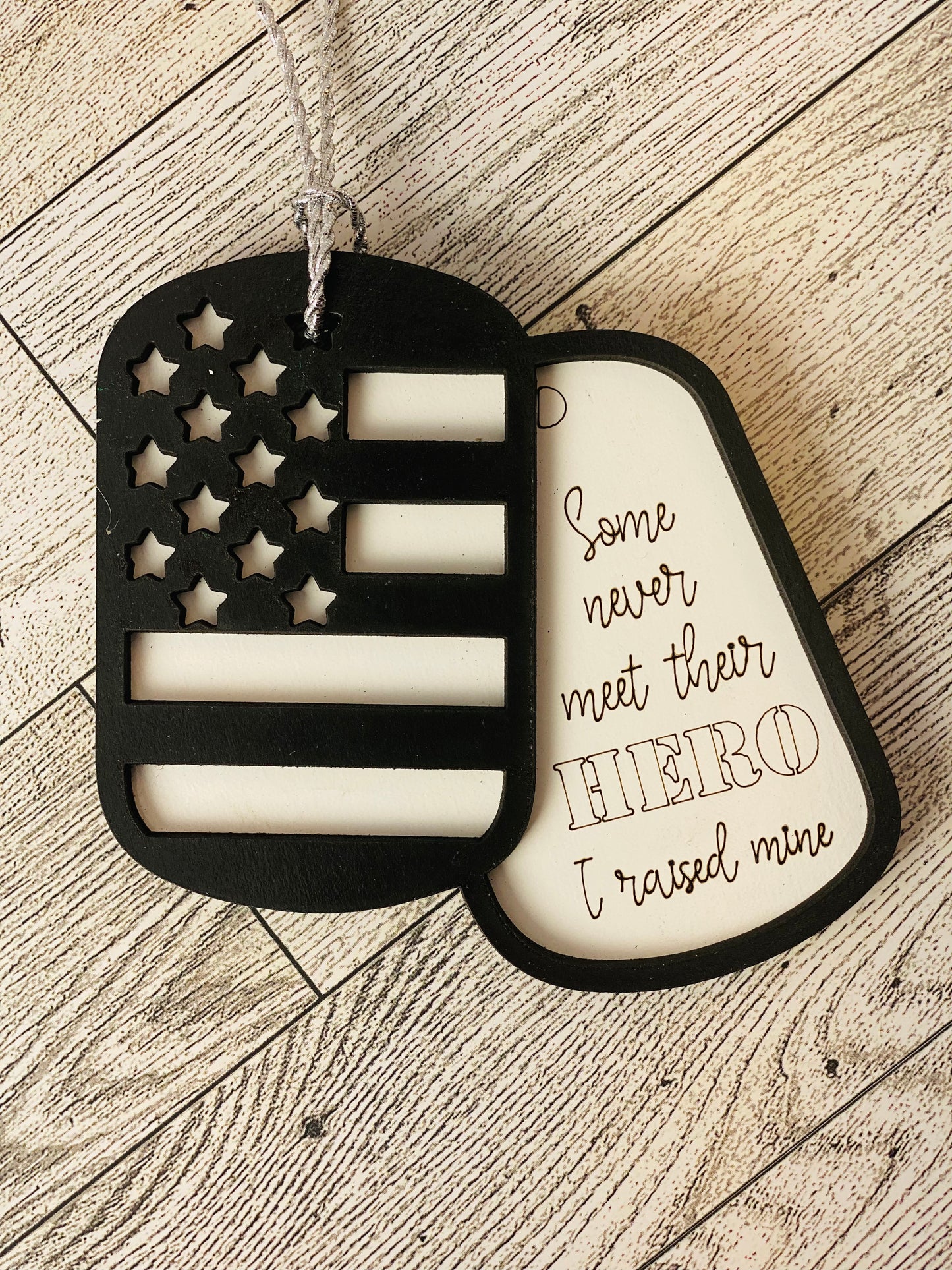 Dog tag ornaments