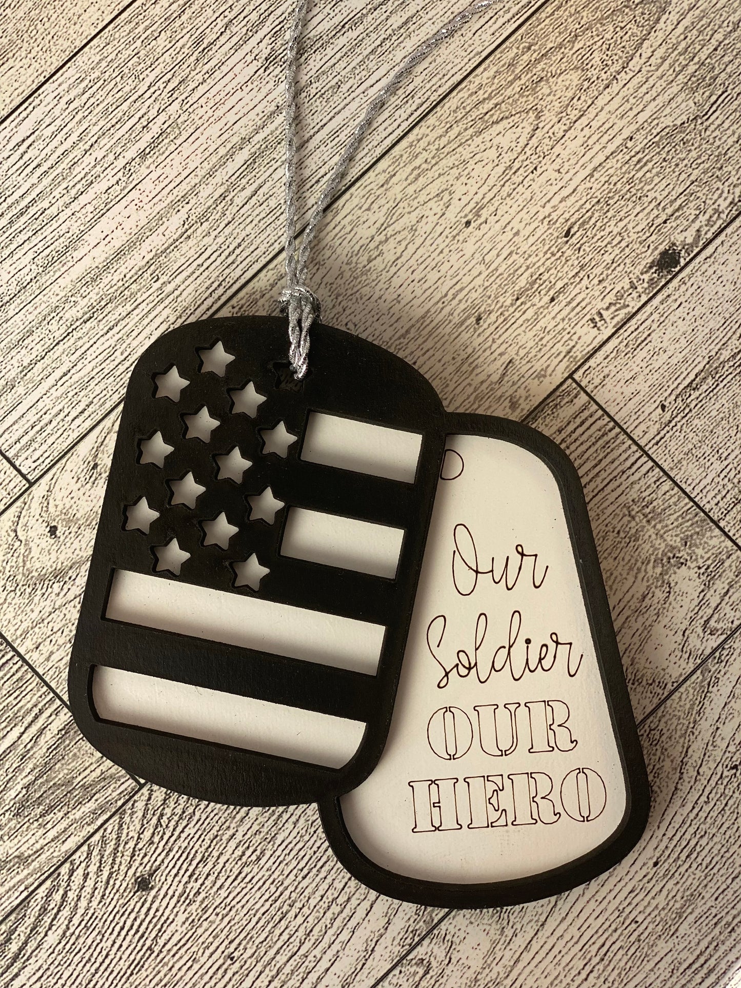 Dog tag ornaments