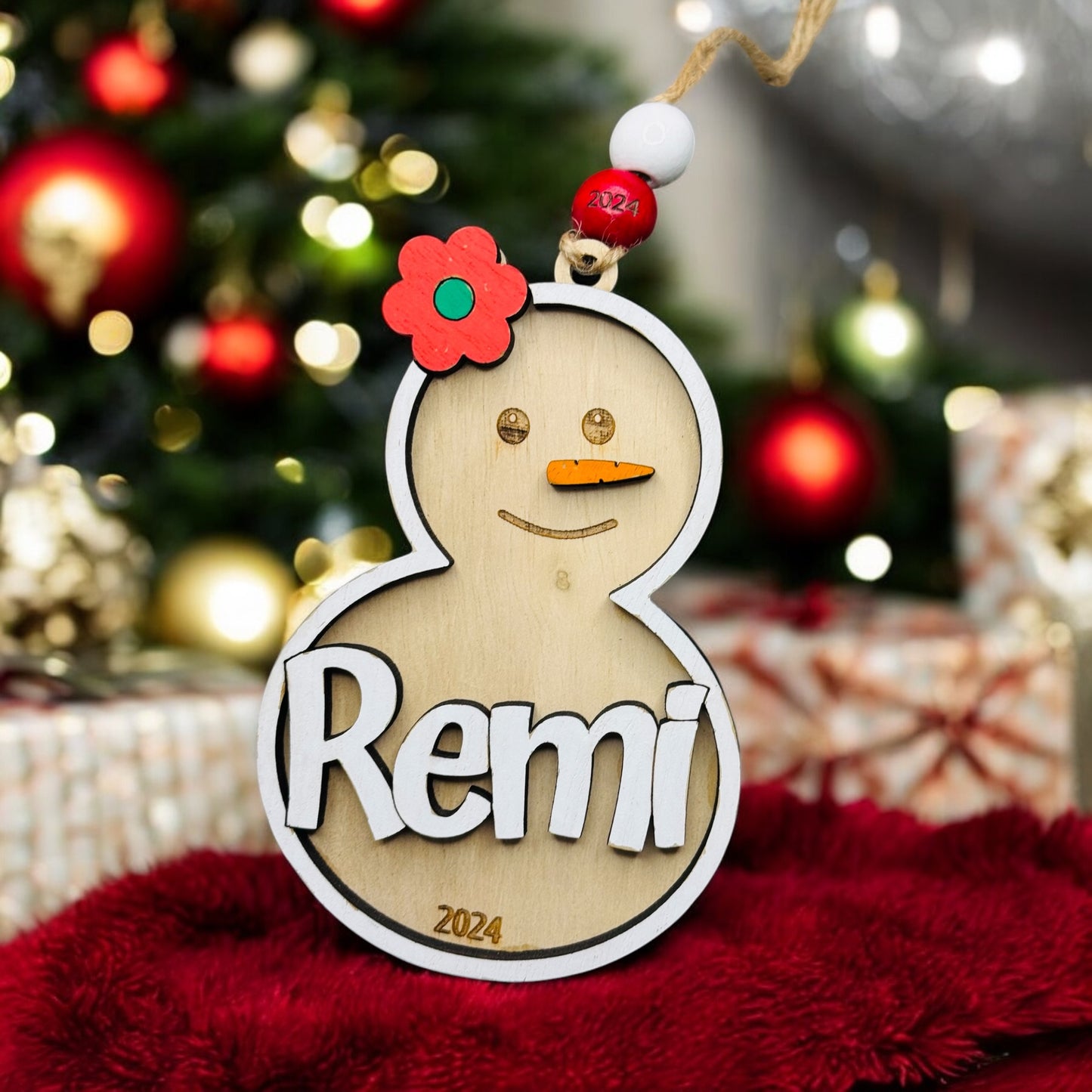 Personalized Snowman ornaments