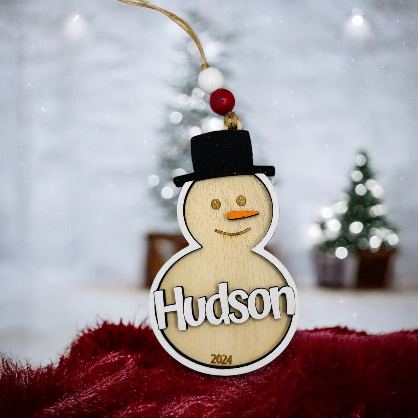 Personalized Snowman ornaments