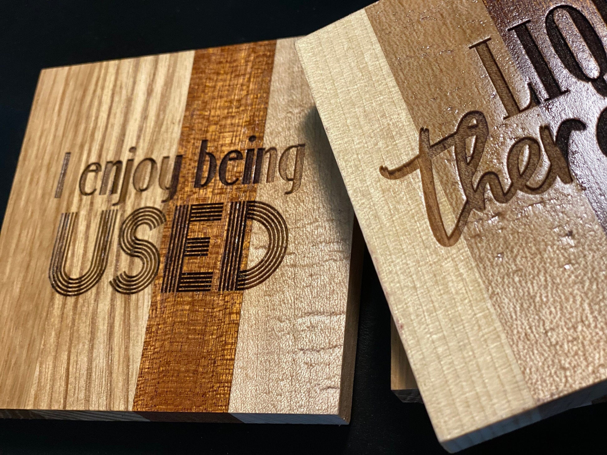 Wood Coasters set of 4