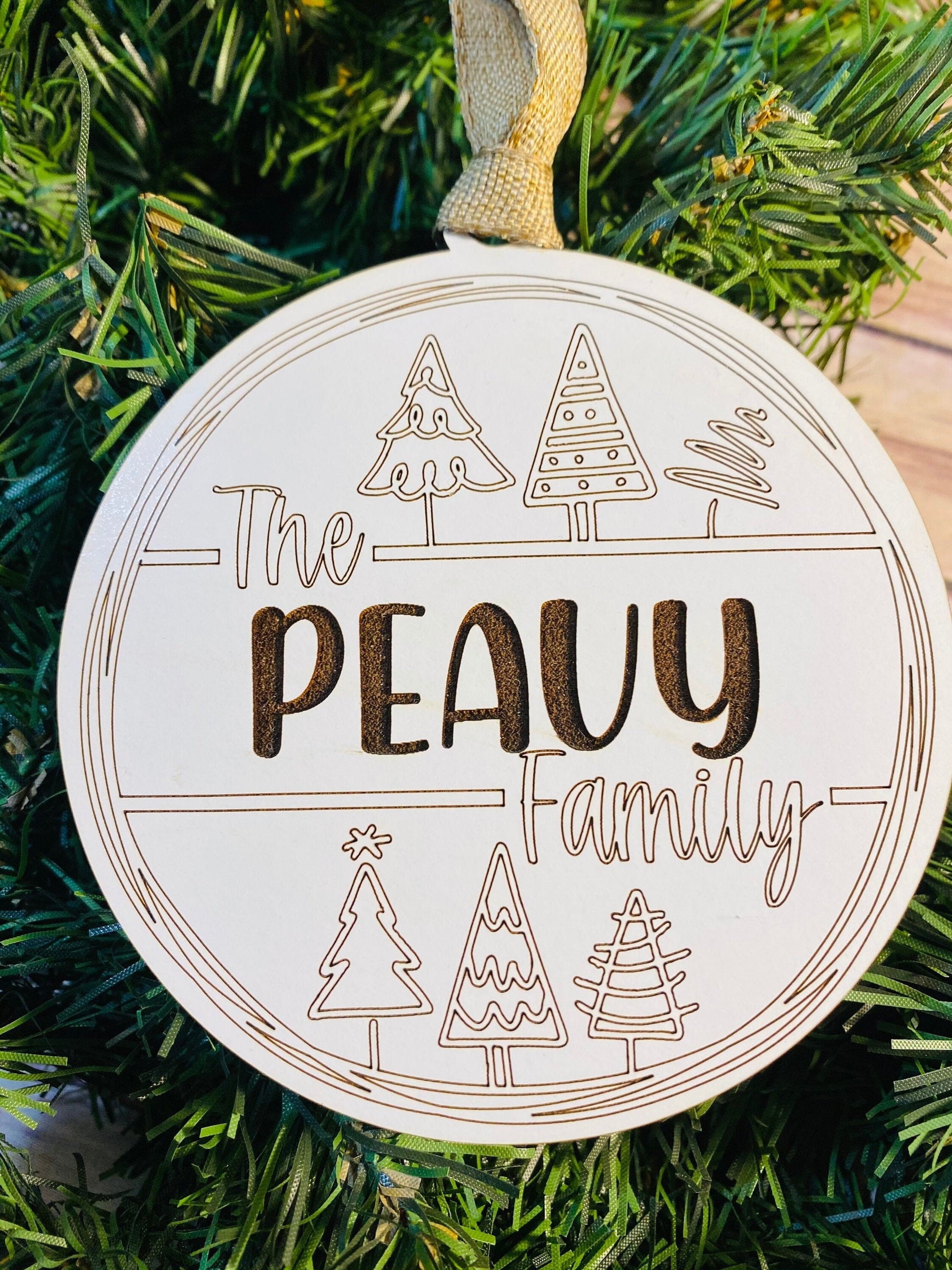 Personalized Christmas Ornament | Christmas Trees | Family Ornament
