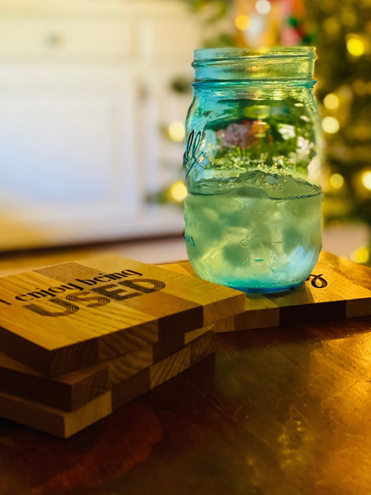 Wood Coasters set of 4