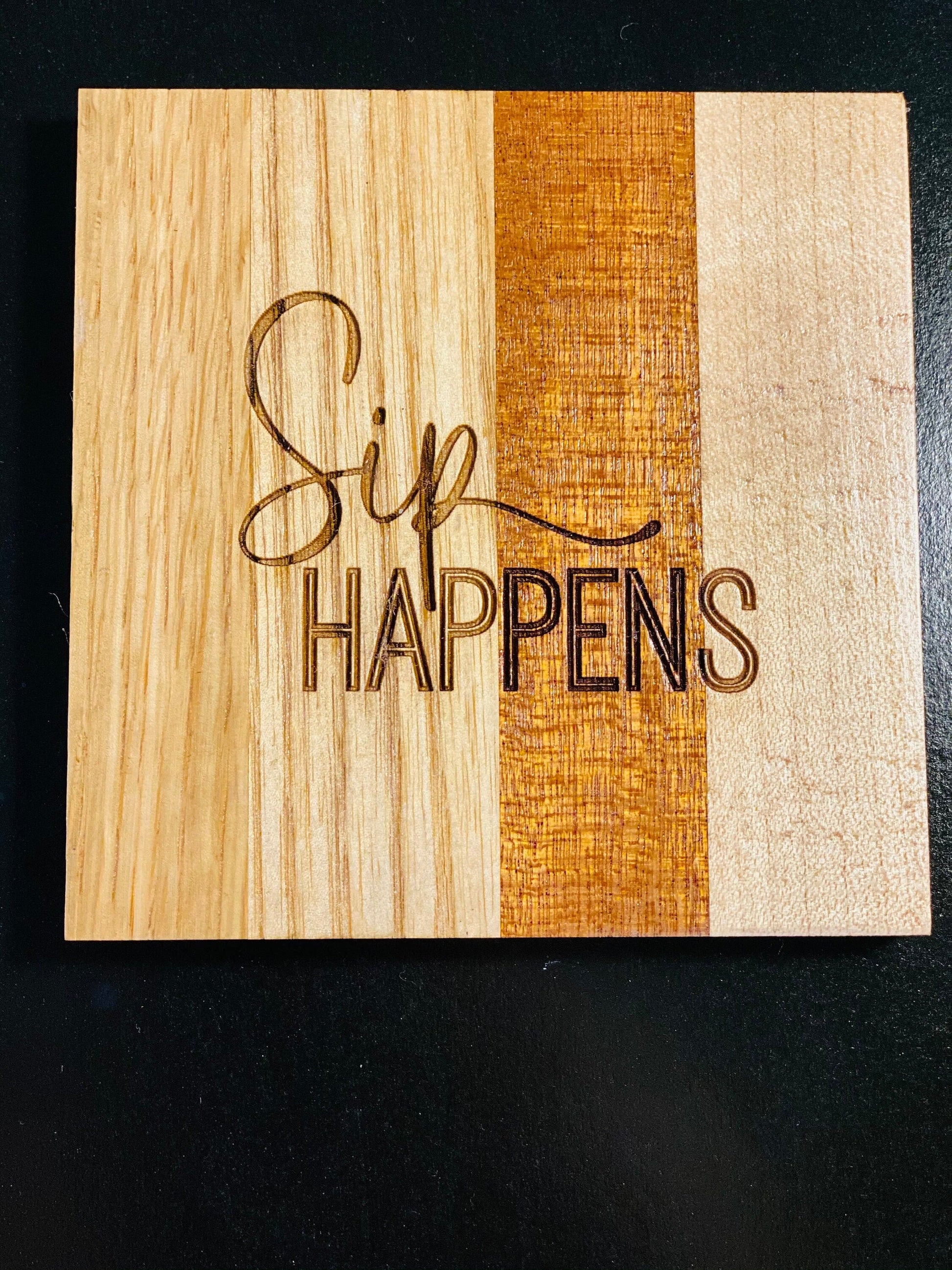 Wood Coasters set of 4