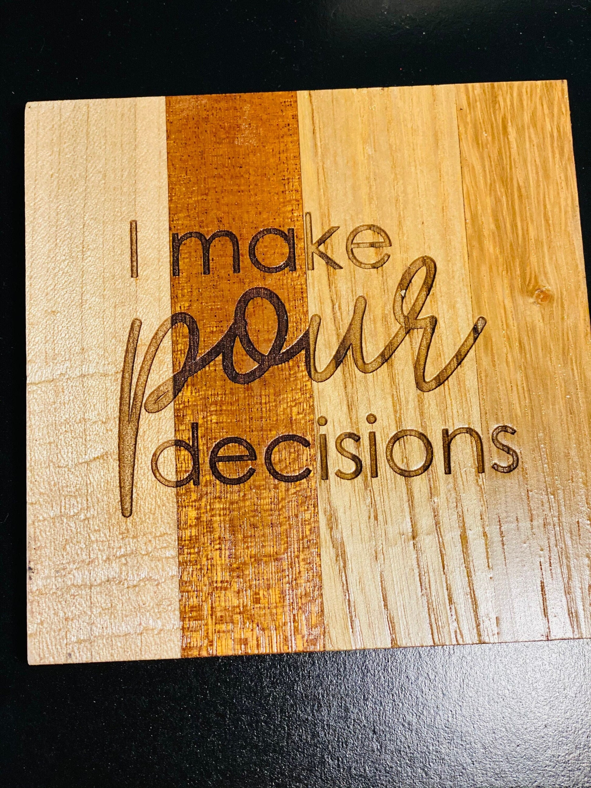 Wood Coasters set of 4