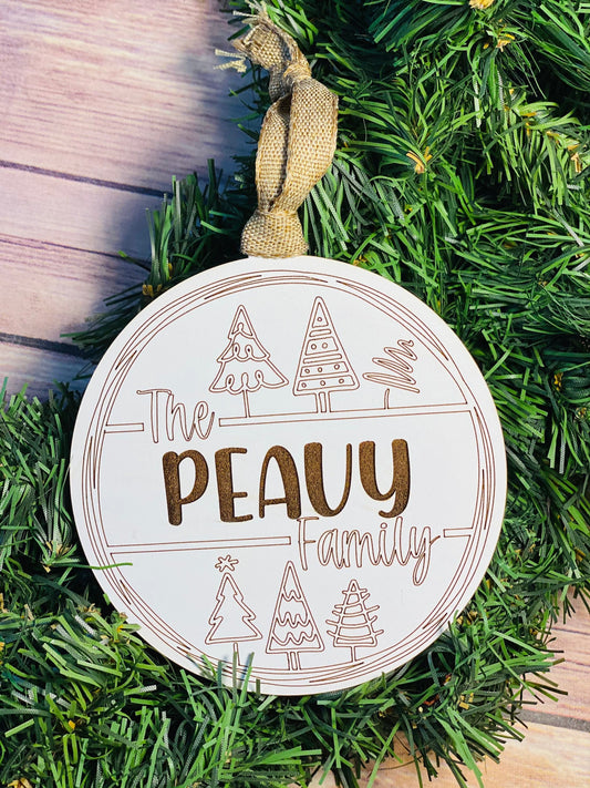 Personalized Christmas Ornament | Christmas Trees | Family Ornament