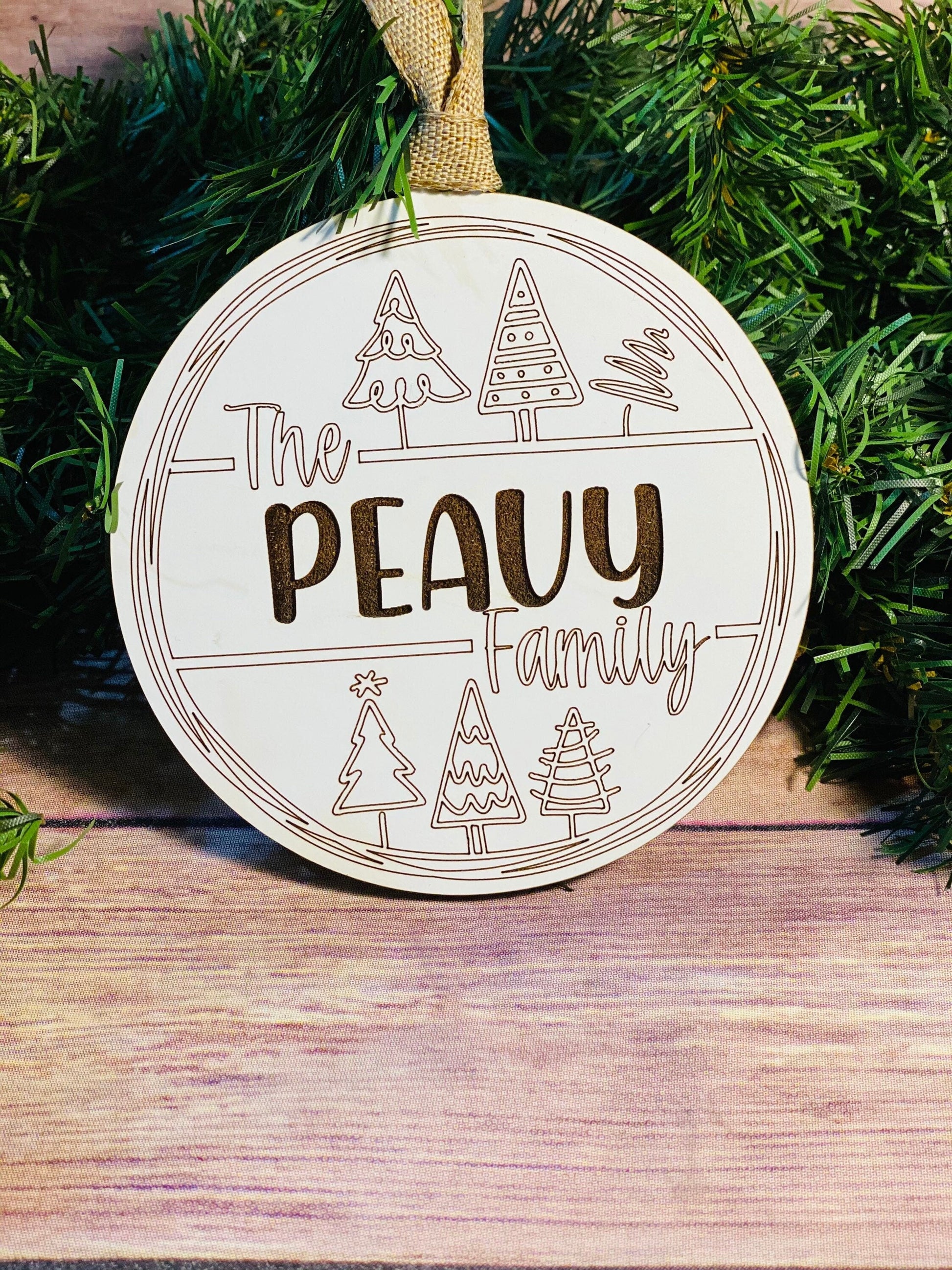 Personalized Christmas Ornament | Christmas Trees | Family Ornament