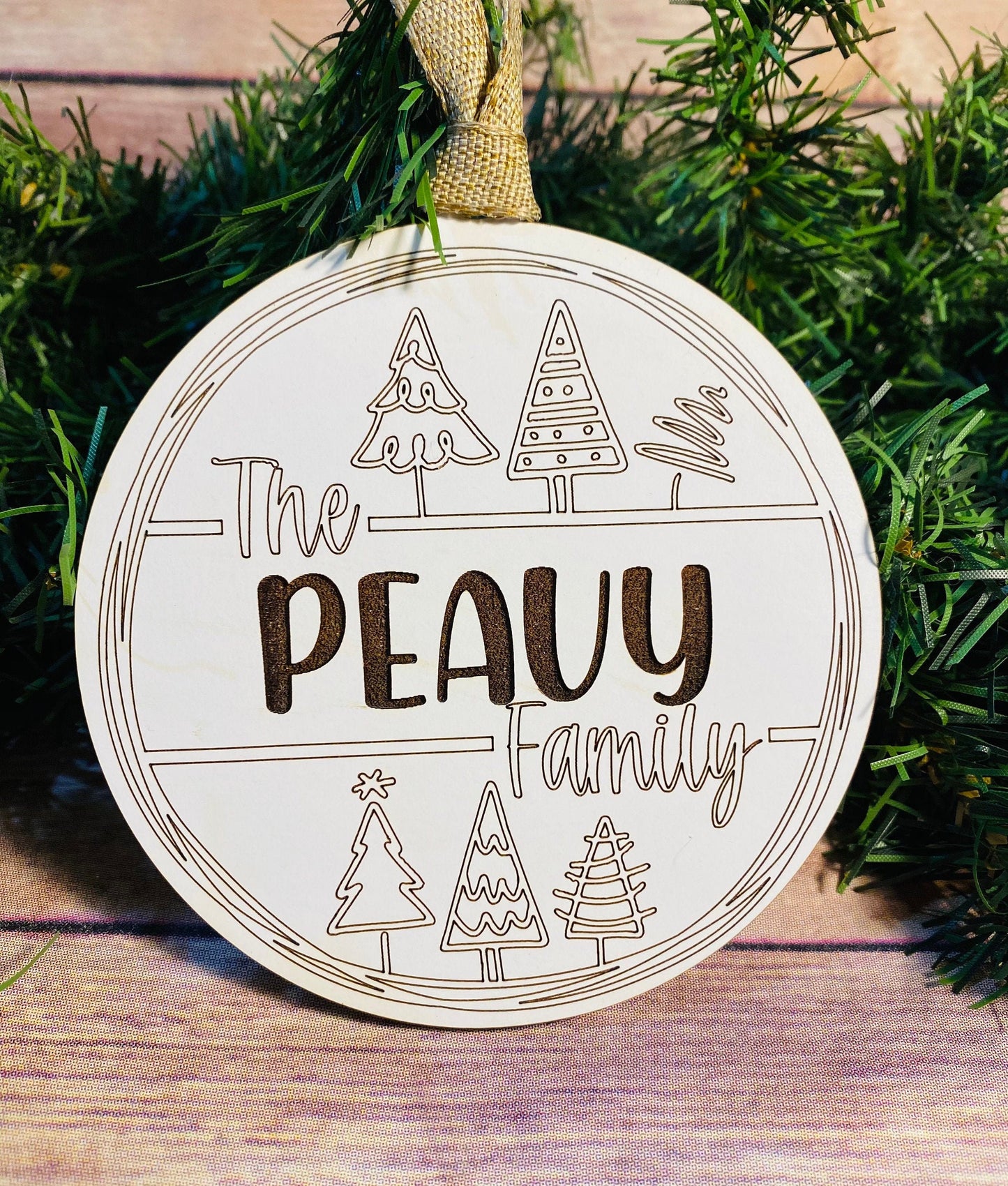 Personalized Christmas Ornament | Christmas Trees | Family Ornament