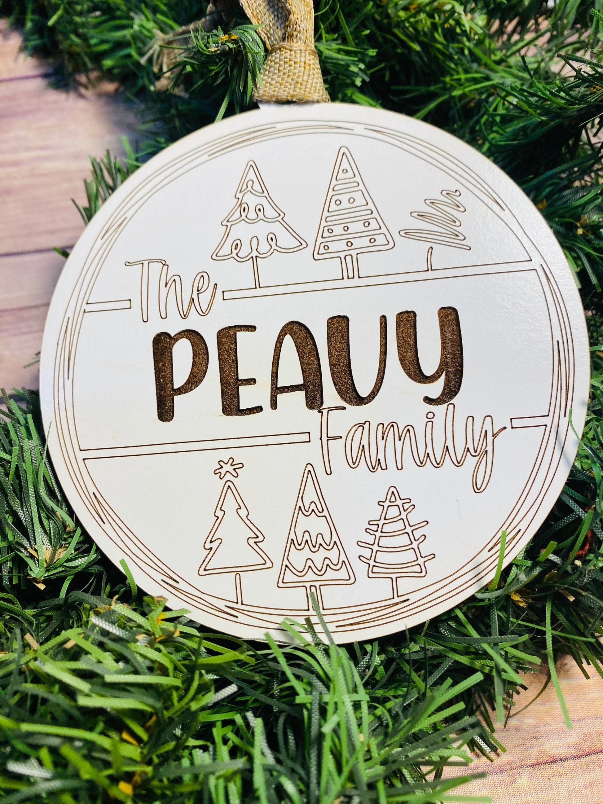 Personalized Christmas Ornament | Christmas Trees | Family Ornament