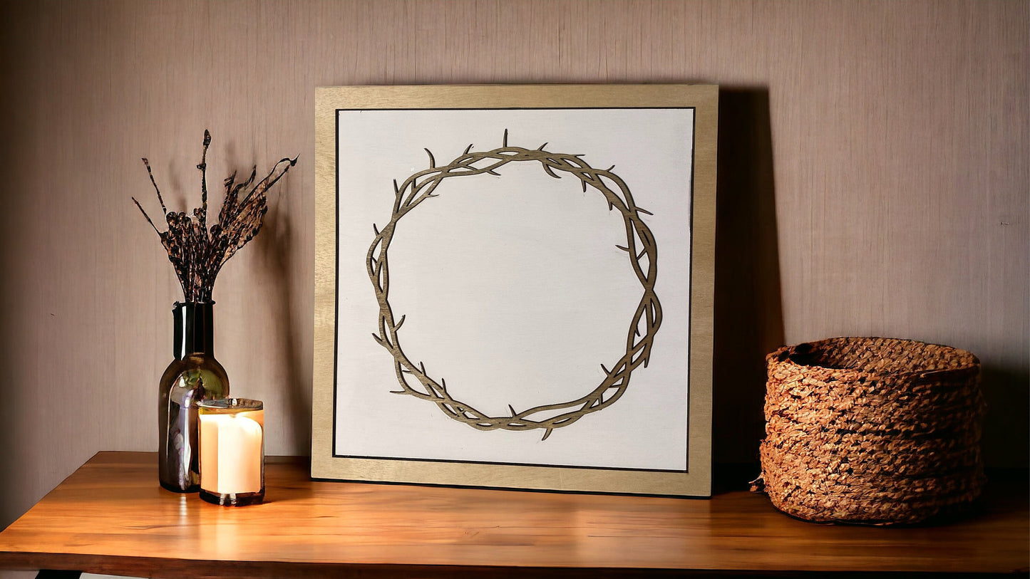 Easter Mantel SignSet/Christian Mantle Sign Set|Tomb|Crown of Thorns|Cross|He is Risen|Resurrection