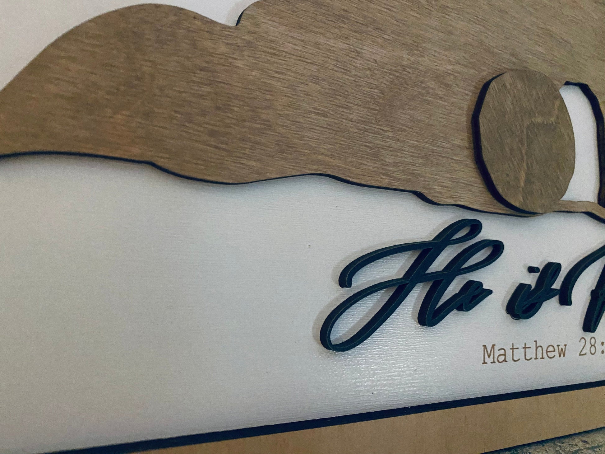 Easter Mantel SignSet/Christian Mantle Sign Set|Tomb|Crown of Thorns|Cross|He is Risen|Resurrection