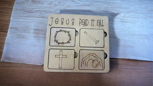Jesus Paid it All Puzzle. Easter Gift